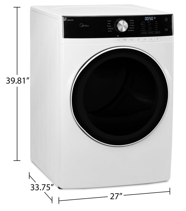 Midea 8 Cu. Ft. Electric Dryer - White - Stackable - MLE52N4AWW