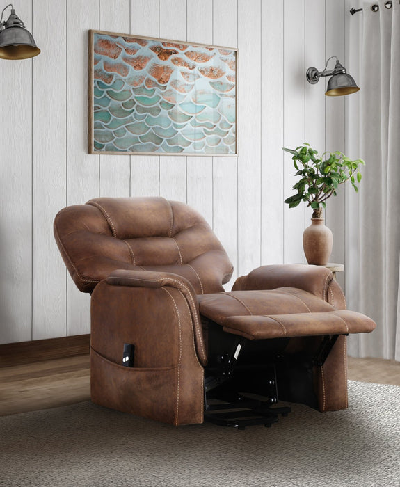 Landon 34\" Microfibre Power Lift Reclining Chair - Brown