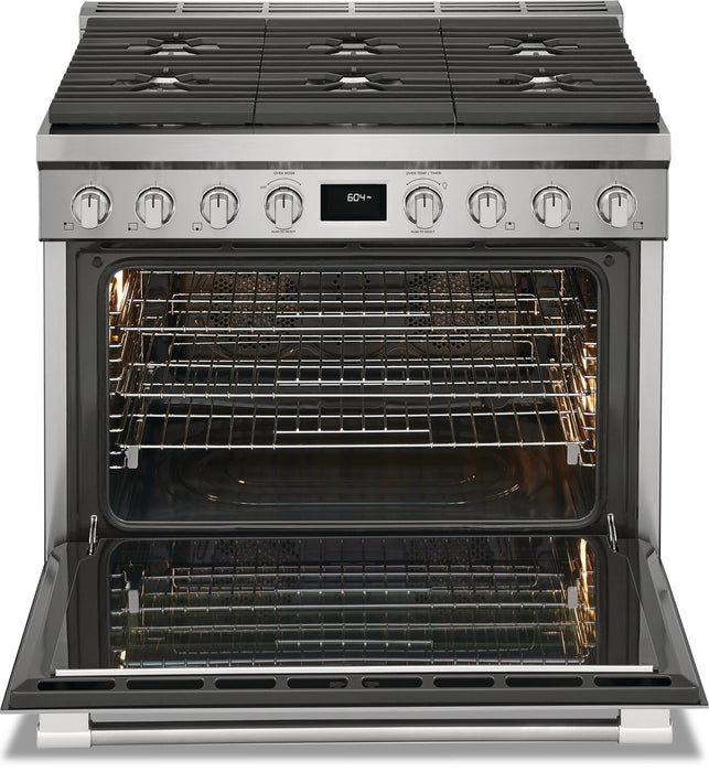 Frigidaire Professional 4.4 Cu. Ft. Dual Fuel Range With Dual Fan Convection and Six Burner Cooktop - Smudge-Proof® Stainless Steel - PCFD3670AF
