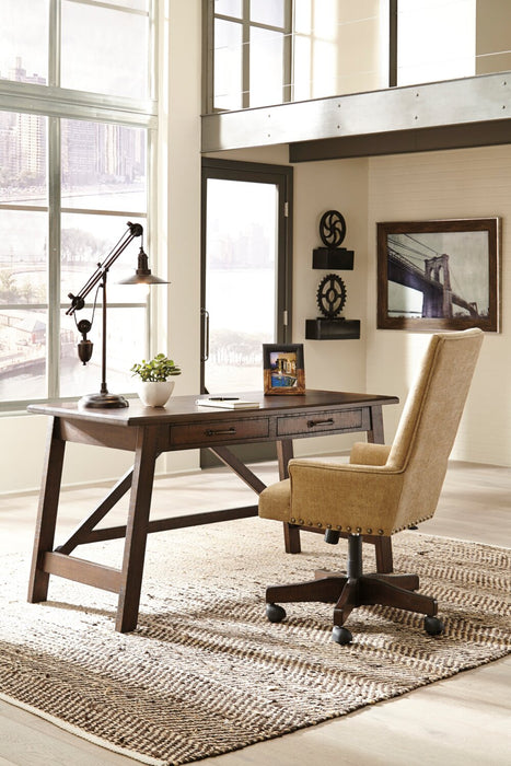 Baldridge 60\" Office Desk with 2-Drawers - Rustic Brown