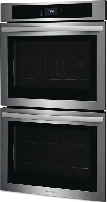Frigidaire 30\" 5.3/5.3 Cu. Ft. Electric Double Wall Oven with Fan Convection - Stainless Steel - FCWD3027AS