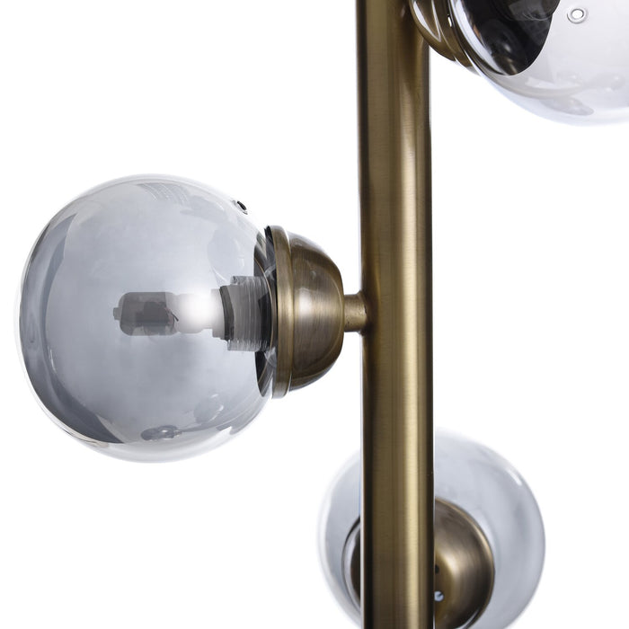 Bennie 61.25\" 5-Light Black and Gold Floor Lamp