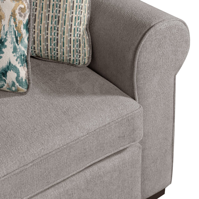 Scott Living Haven 2-Piece Right-Facing Chenille Fabric Sleeper Sectional - Grey