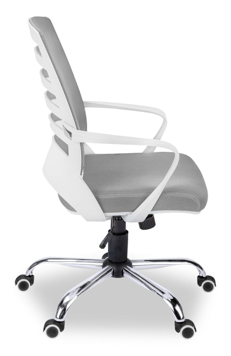 Felton 24\" Office Chair - White with Grey Mesh