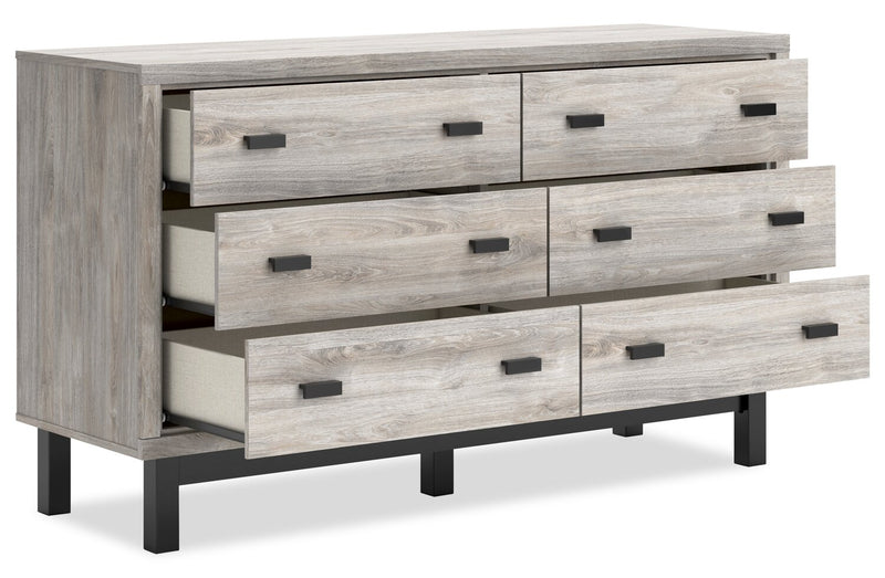 Zen Bedroom 6-Drawer Dresser, 62\"W x 35.6\"H - Grey