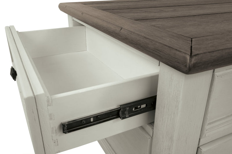 Colby 46\" Rustic Lift Top Coffee Table with Storage and Casters - Two Tone Wood