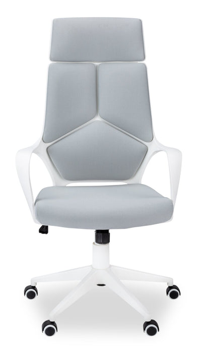 Hayes 25\" Executive Office Chair - White & Grey