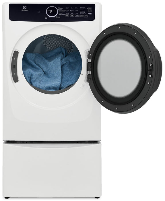Electrolux 8 Cu. Ft. Electric Dryer with Steam - White - Stackable - ELFE743CAW