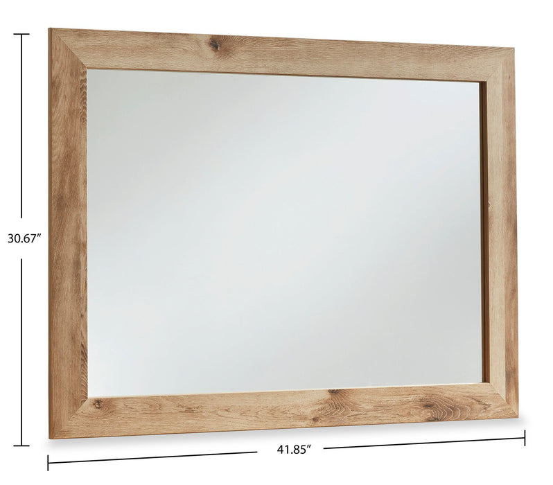 Derekson Bedroom Dresser Mirror - Natural
