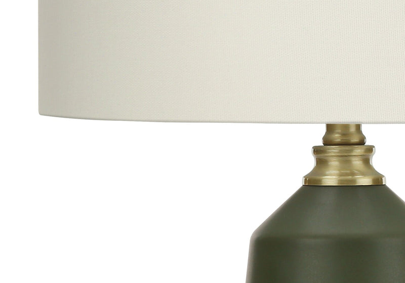 26\" Green and Gold Ceramic Table Lamp