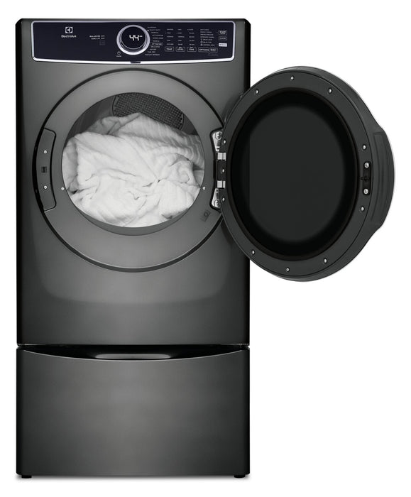 Electrolux 8 Cu. Ft. Electric Dryer with Steam - Titanium - Stackable - ELFE763CAT
