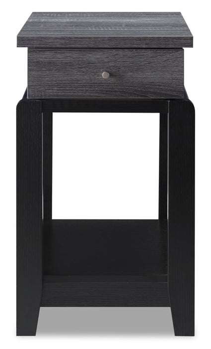 Torry 13.75\" Chairside Table with Drawer - Distressed Grey