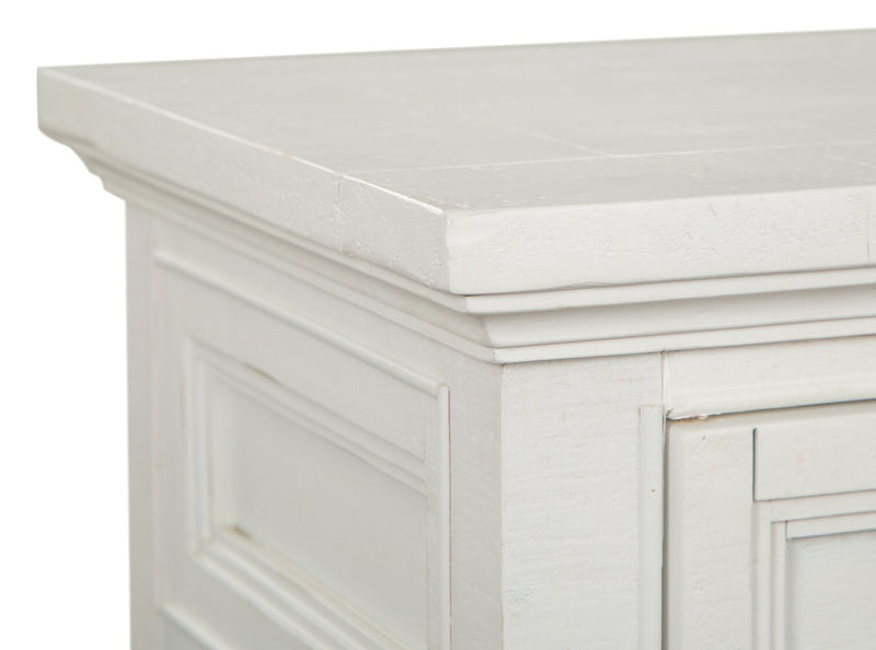 Heron Cove 50\" Traditional Sofa Table with Storage and Shelf - White Pine