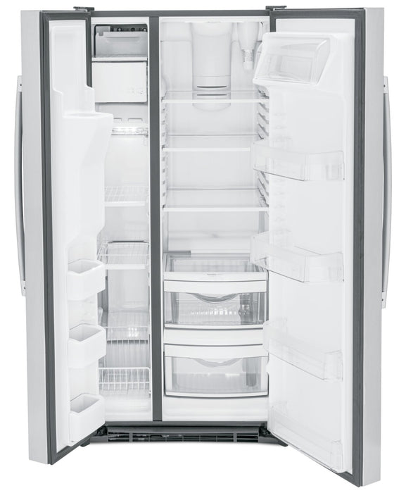 GE 33\" 23.2 Cu. Ft. Side-by-Side Refrigerator - Stainless Steel Fingerprint Resistant  - GSS23GYPFS