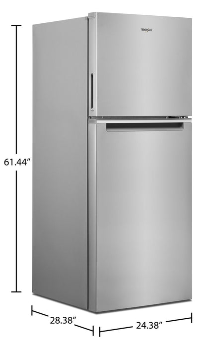 Whirlpool 24\" 11.6 Cu. Ft. Top-Mount Refrigerator - Fingerprint-Resistant Stainless Finish - WRT112CZJZ