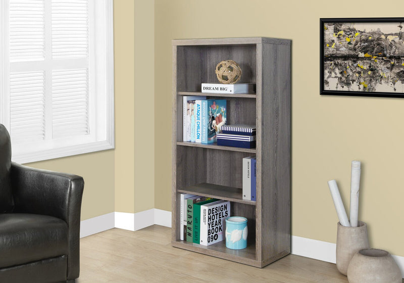 Slade 23.75\" 4-Shelf Bookcase - Dark Taupe