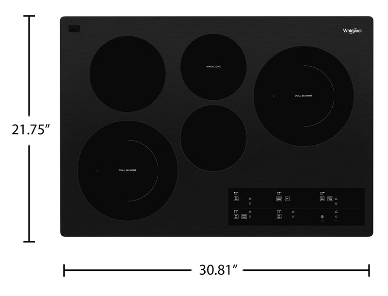 Whirlpool 30\" 5-Element Electric Cooktop - Black - WCE97US0KB