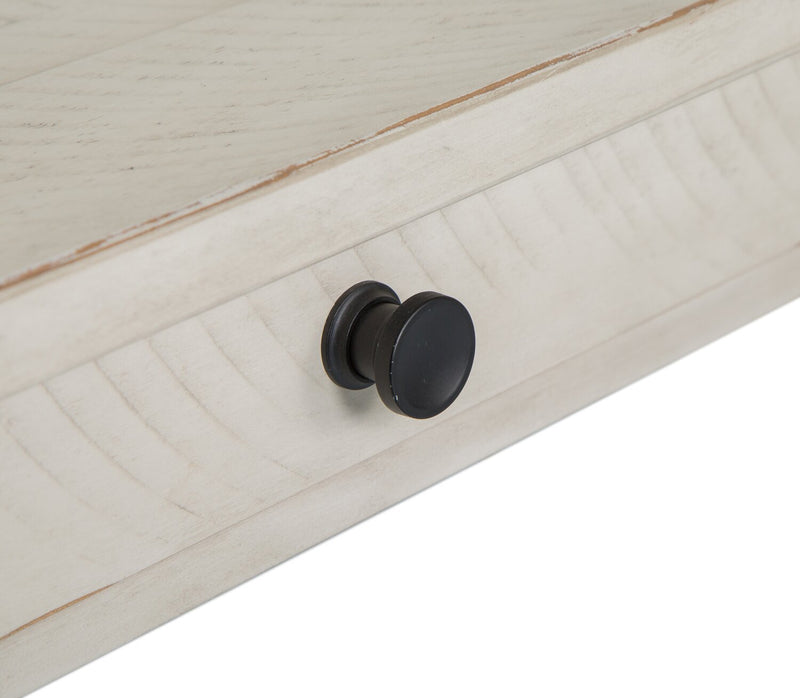 Bronwyn 50\" Traditional Sofa Table with Storage - Alabaster Pine with Scroll Design Wood Base