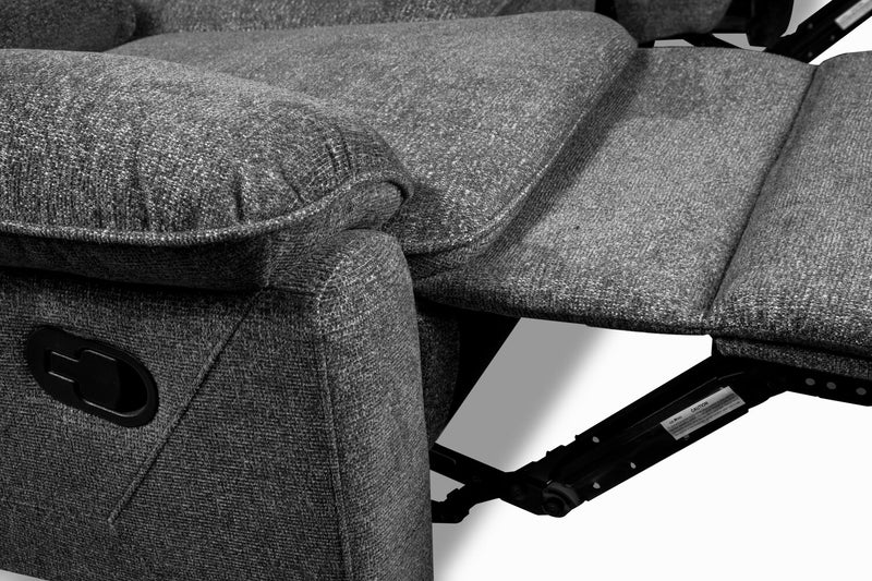 Chandler 82\" Chenille Fabric Reclining Sofa - Grey