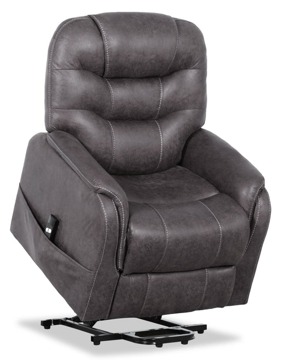 Landon 34\" Microfibre Power Lift Reclining Chair - Grey