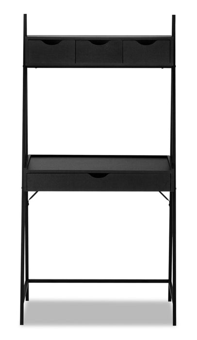 Norris 31.5\" Compact Office Desk with 4-Drawers - Black