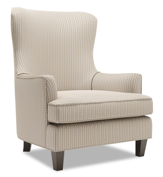 Made in Canada Sofa Lab Customizable Wingback 32\" Fabric Accent Chair - Mushroom Beige