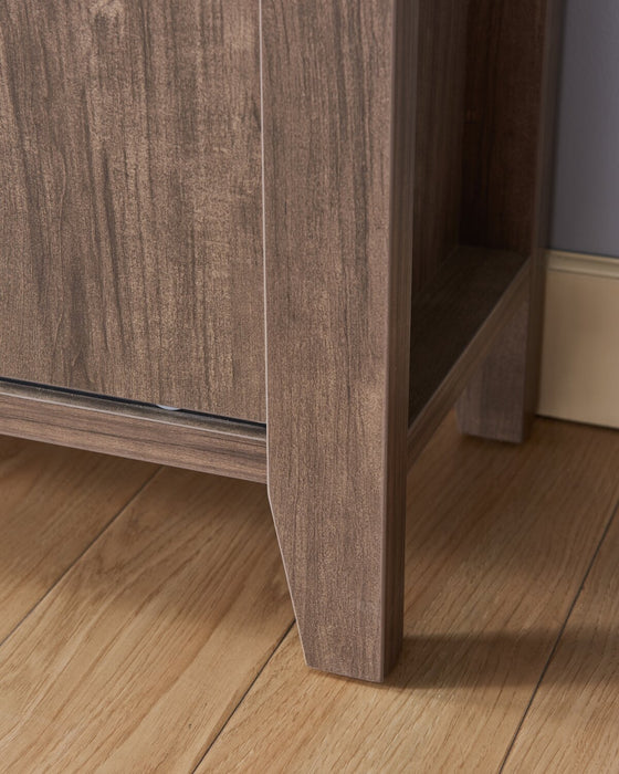 Jude 36\" 3-Shelf Bookcase with Cabinet- Hazelnut