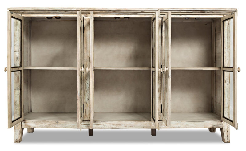 Rocco 70\" 6-Door Large Accent Cabinet - Cream