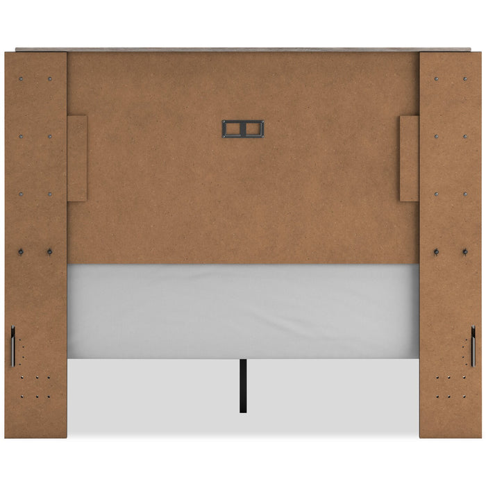 Zen Panel Bed, Light Grey - Queen Size