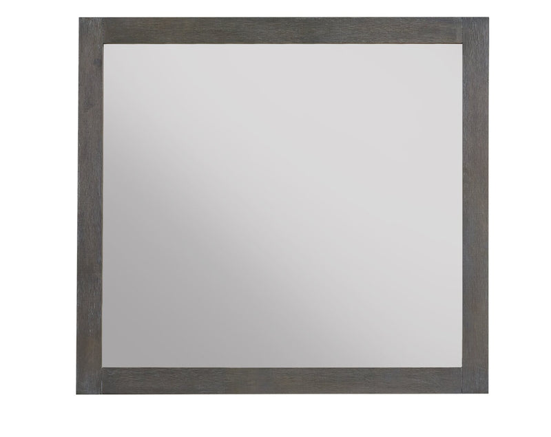 Koda Bedroom Dresser Mirror, Pine Wood - Grey