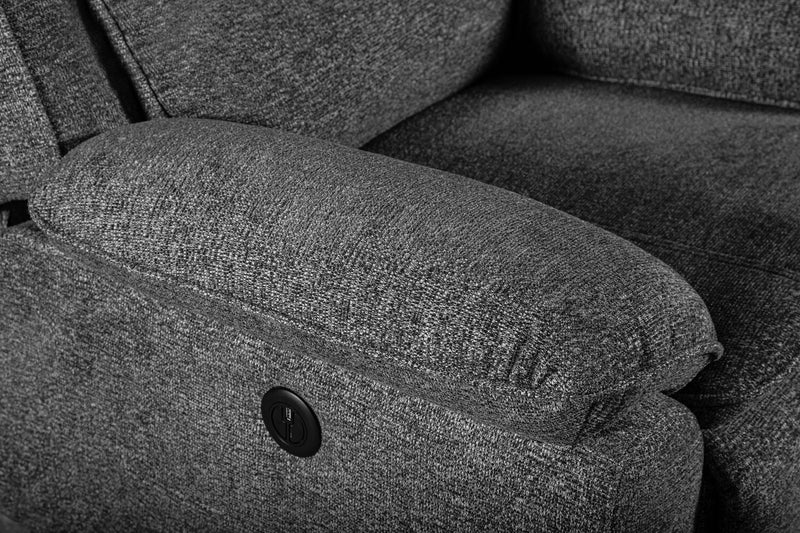 Chandler 37\" Chenille Fabric Power Reclining Chair - Grey