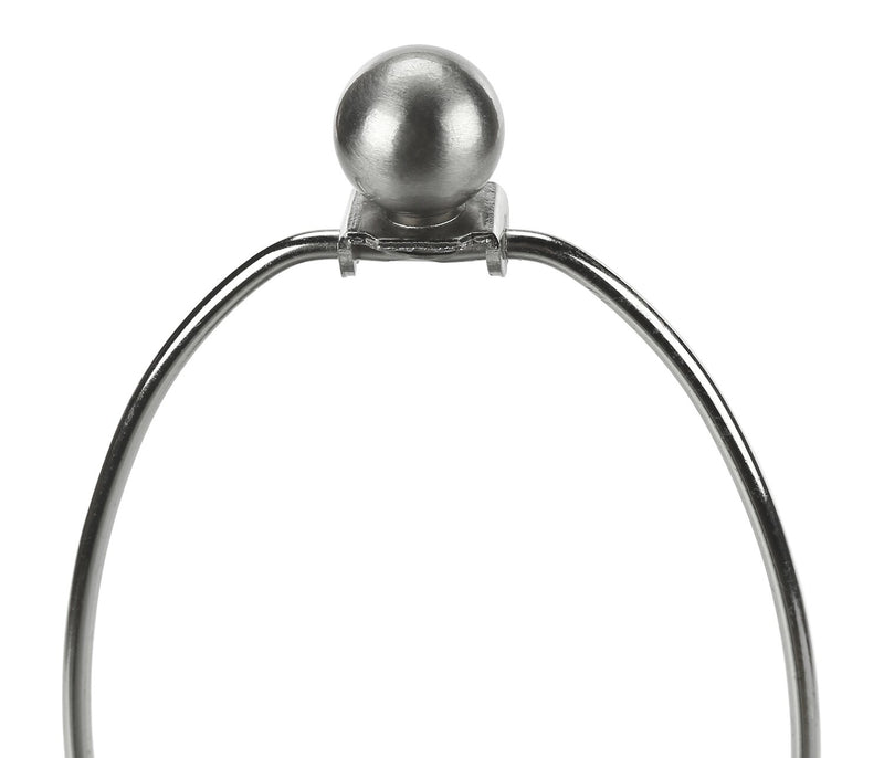 24\" Nickle Metal 2-Piece Set, with Two Table Lamps and USB Charging