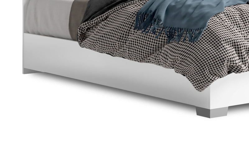 Raia Panel Bed - Made in Italy, Modern, White - King Size