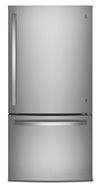 GE 33\" 24.9 Cu. Ft. Bottom-Mount Refrigerator - Stainless Steel Fingerprint Resistant  - GDE25EYKFS