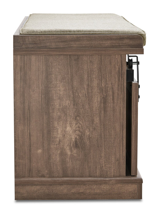 Gavin 47.25\" Bench with Shoe Storage - Hazelnut