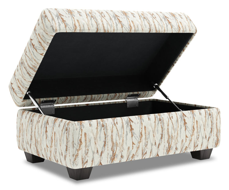 Made in Canada Customizable Sofa Lab The Trunk 39\" Fabric Storage Ottoman - Mineral Multicolour