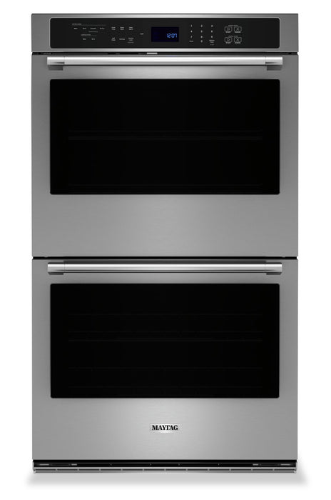 Maytag 30\" 10 Cu. Ft. Electric Double Wall Oven with True Convection - Fingerprint Resistant Stainless Steel - MOED6030LZ