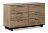 Everley Bedroom 6-Drawer Dresser, 51.3\"W x 31.3\"H - Brown