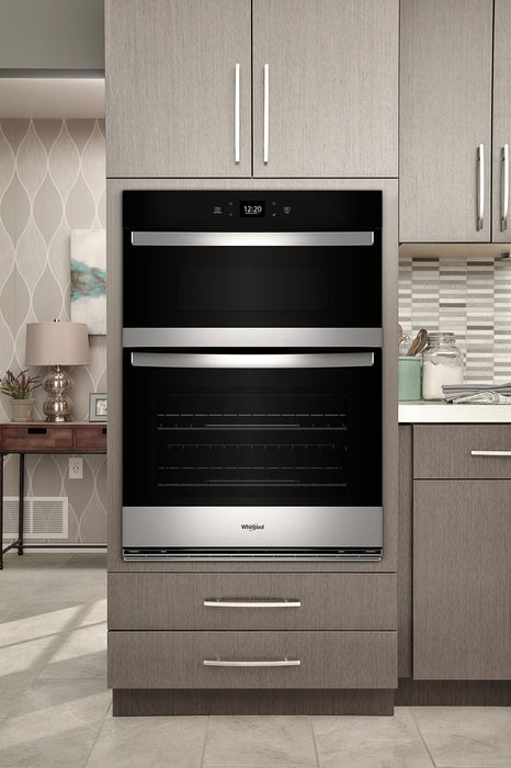 Whirlpool 30\" 6.4 Cu. Ft. Electric Combination Wall Oven with Air Fry - Fingerprint Resistant Stainless Steel - WOEC5030LZ