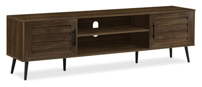 Archer 71" Modern TV Stand with Storage and Cable Management for TVs up to 80"- Brown|Meuble pour téléviseur moderne Archer de 71 po avec rangement et système de gestion des câbles pour téléviseurs jusqu’à 80 po - brun