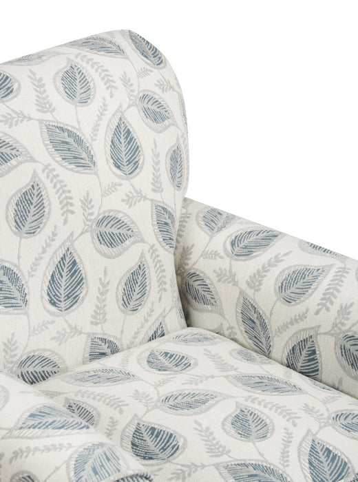 Scarlett 34\" Brockley Willow Multicolour Chenille Fabric Accent Chair with Rolled Arms