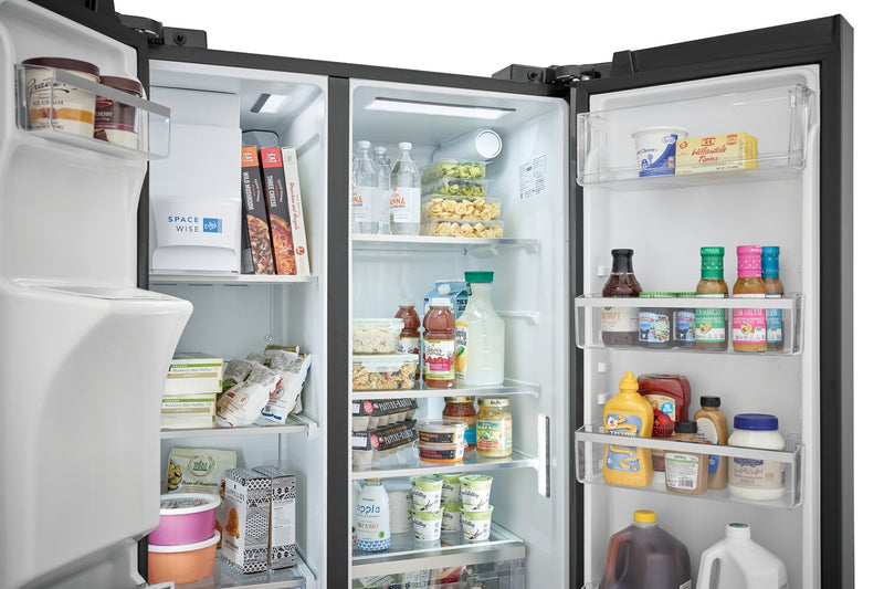 Frigidaire Gallery 36.1\" 22.3 Cu. Ft. Counter-Depth Side-by-Side Refrigerator - Smudge-Proof® Black Stainless Steel - GRSC2352AD