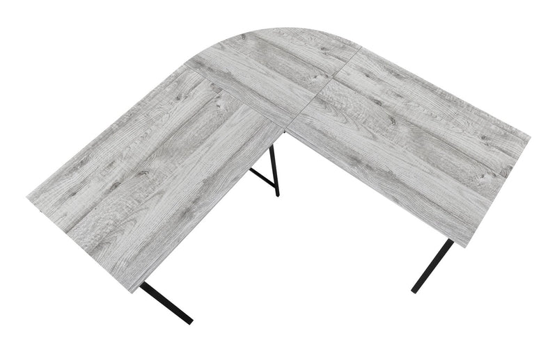 Lidia 55.25\" L-Shaped Corner Office Desk - Grey