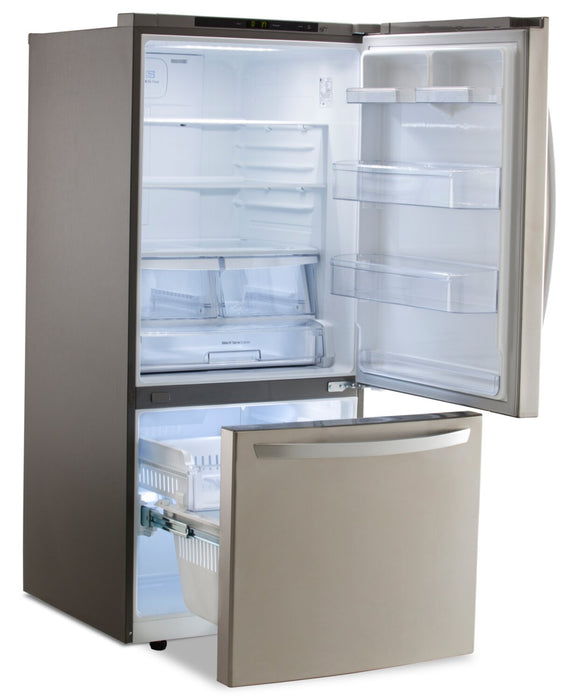 LG 30\" 22 Cu. Ft. Bottom-Mount Refrigerator - Smudge Proof Stainless Steel - LRDNS2200S