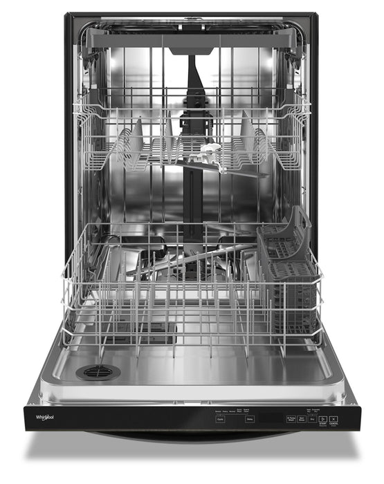 Whirlpool 24\" 47 dBA Built-In Top-Control Dishwasher with Third Rack - Print Resist Black Stainless - WDT750SAKV