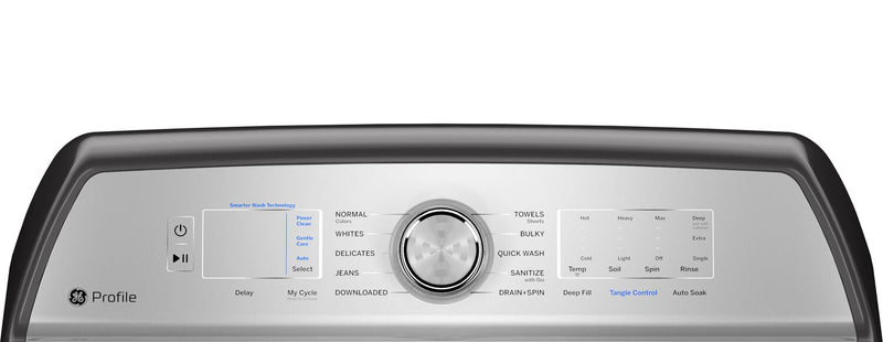 Profile 5.8 Cu. Ft. Top-Load Washer and 7.4 Cu. Ft. Electric Dryer - Diamond Grey