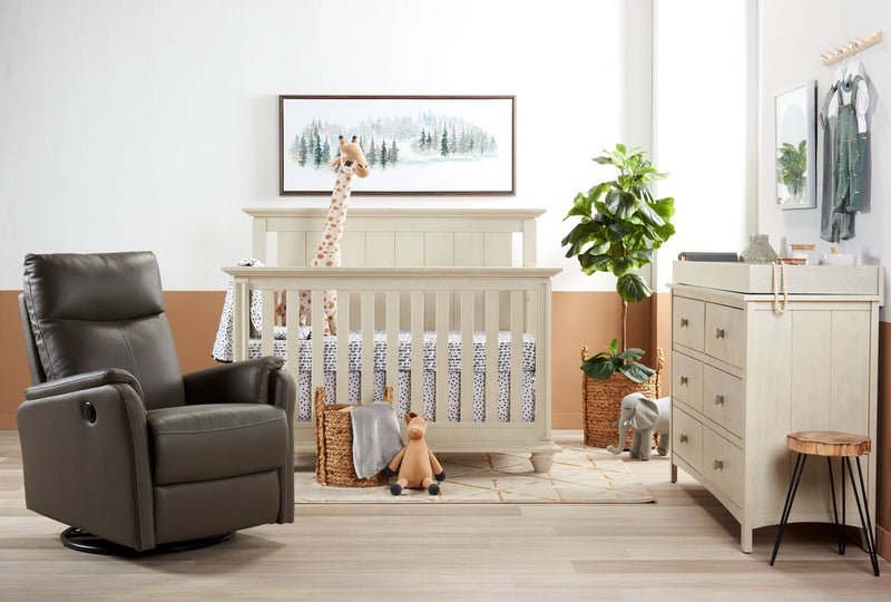 Eva 29.5\" Faux Suede Power Reclining Chair - Dark Grey