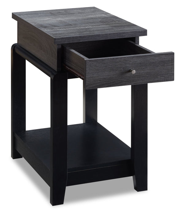 Torry 13.75\" Chairside Table with Drawer - Distressed Grey