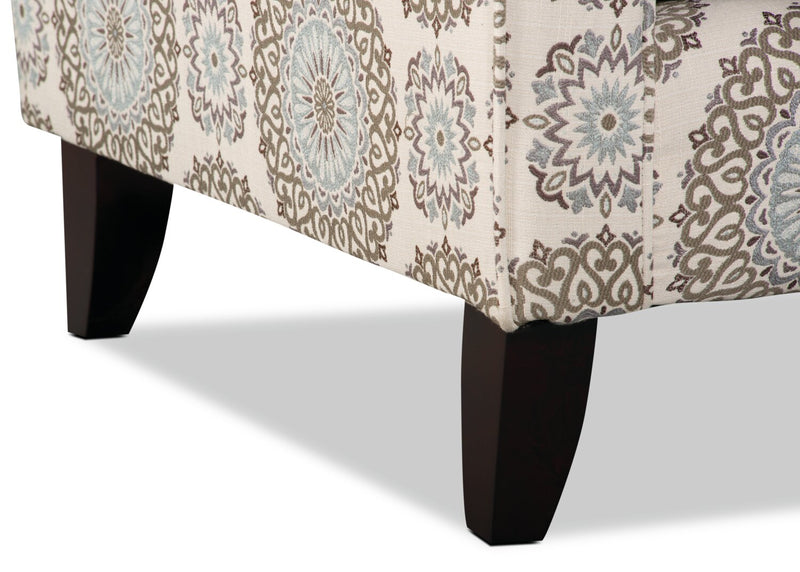Made in Canada Tula 35\" Fabric Accent Chair with Flared Arms - Twilight Multicolour