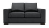 Made in Canada Customizable Sofa Lab Track  62\" Linen-Look Fabric Loveseat with Track Arms - Pax Pepper Grey